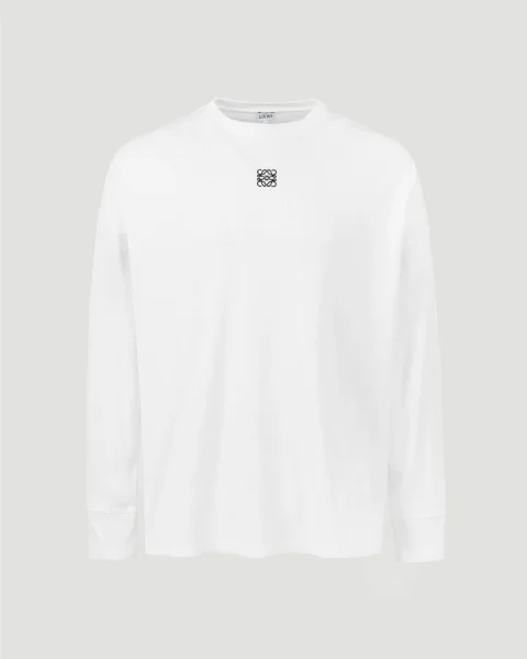 Overszied Long Sleeve T-Shirt in White