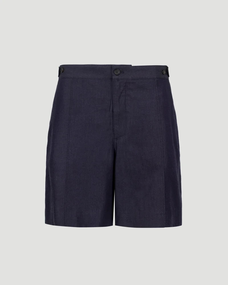 Navy Denim Shorts
