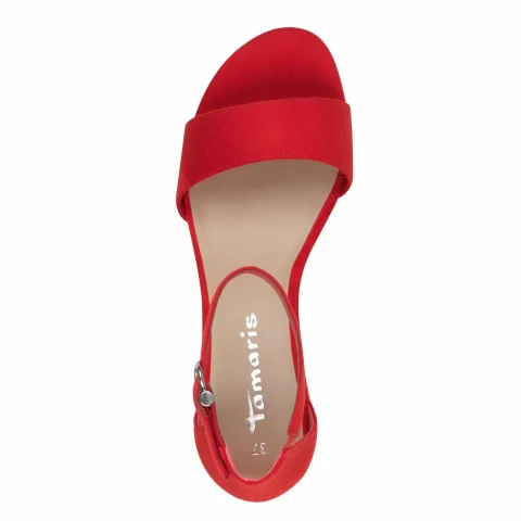 Дамски Сандали На Ток TAMARIS – 1-28201-42-500 RED — снимка 5