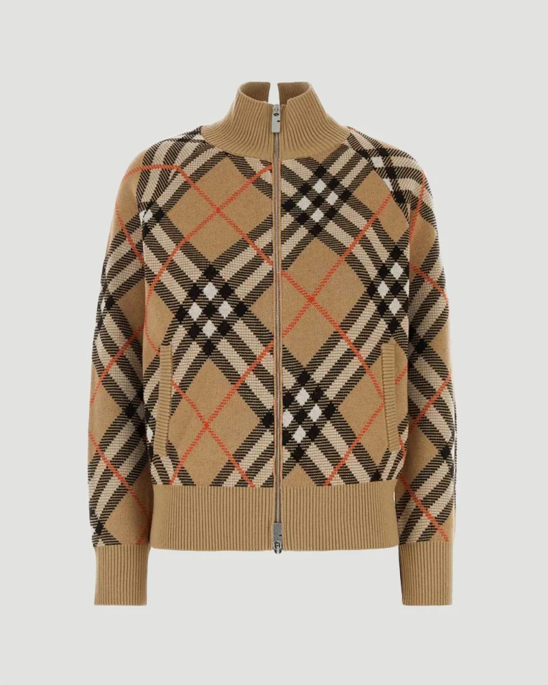 Knit Check Cardigan