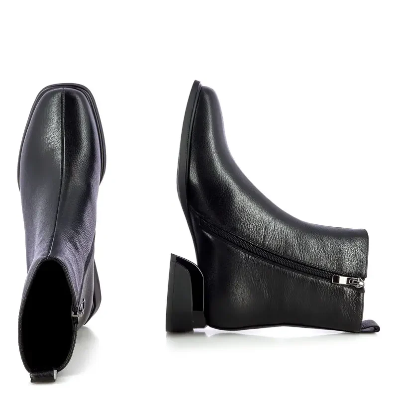 Дамски Боти На Ток CARLO FABIANI – 26366006 BLACK LEATHER — снимка 5