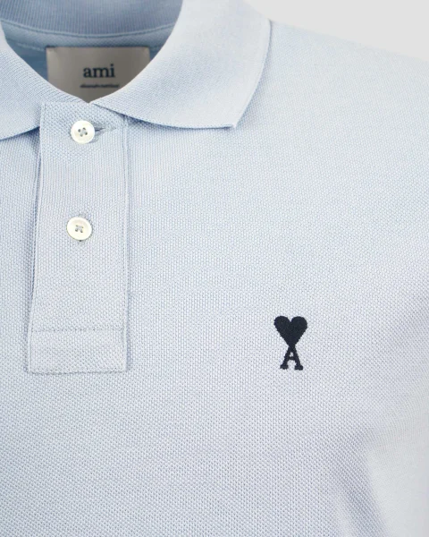 Ami de Coeur Polo Shirt in Sky Blue — снимка 3