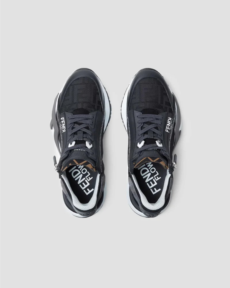 Fendi Flow Sneakers in Black FF Jacquard — снимка 4