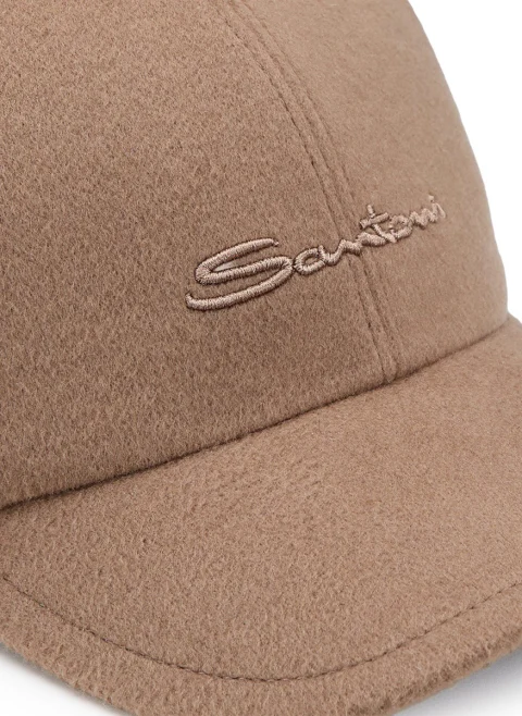 Бейзболна шапка от кашмир Santoni — снимка 4