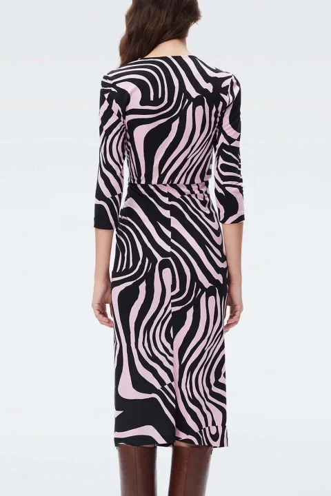 Dress Dvf Borris Dress DVFDL4Q042ZBGMP B7014 pink — снимка 2