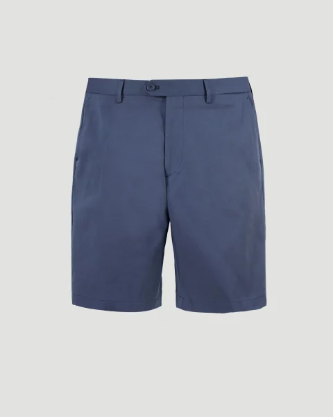 Linen Bermuda Shorts in Navy