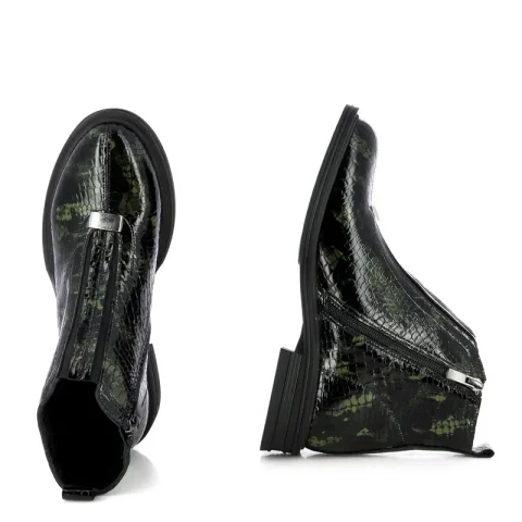 Дамски Равни Боти CARLO FABIANI – 261-1120 GREEN SNAKE — снимка 5