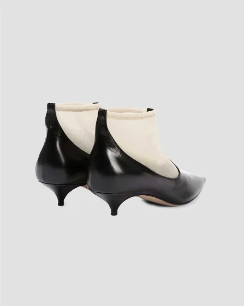 Mesh Bootie in Nylon and Leather — снимка 3