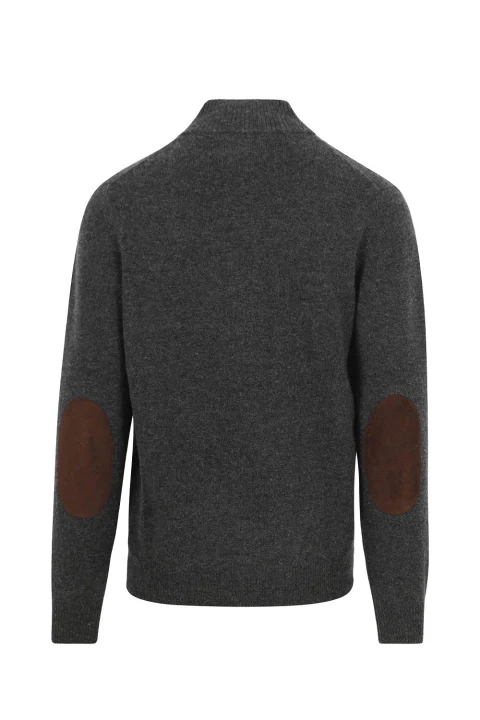 Плетено Essential Patch Half Zip Knitted Jumper MKN0585 ch91 charcoal — снимка 2