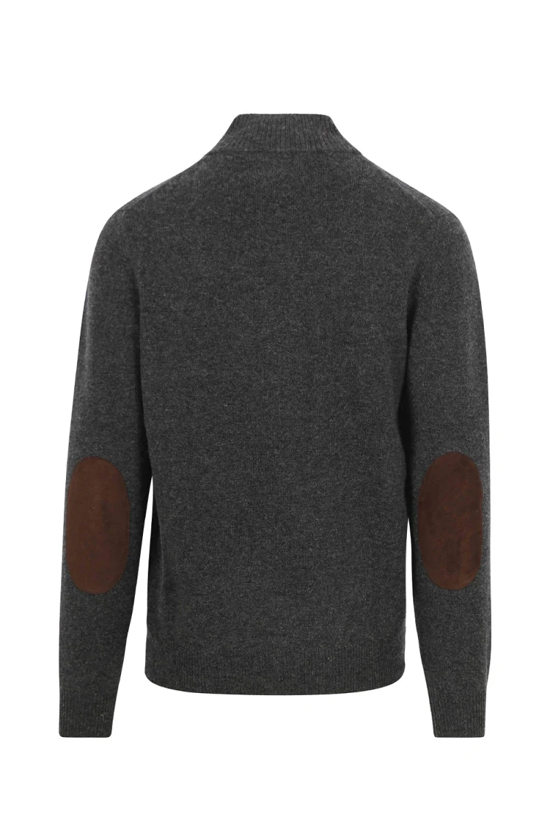 Плетено Essential Patch Half Zip Knitted Jumper MKN0585 ch91 charcoal — снимка 2