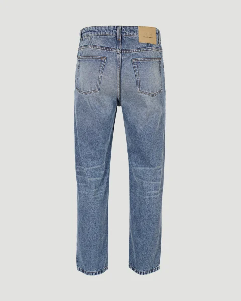 Blue Cotton Tapered Fit Jeans — снимка 2