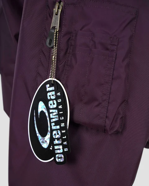 Bomber Jacket Large Fit in Dark Purple — снимка 3