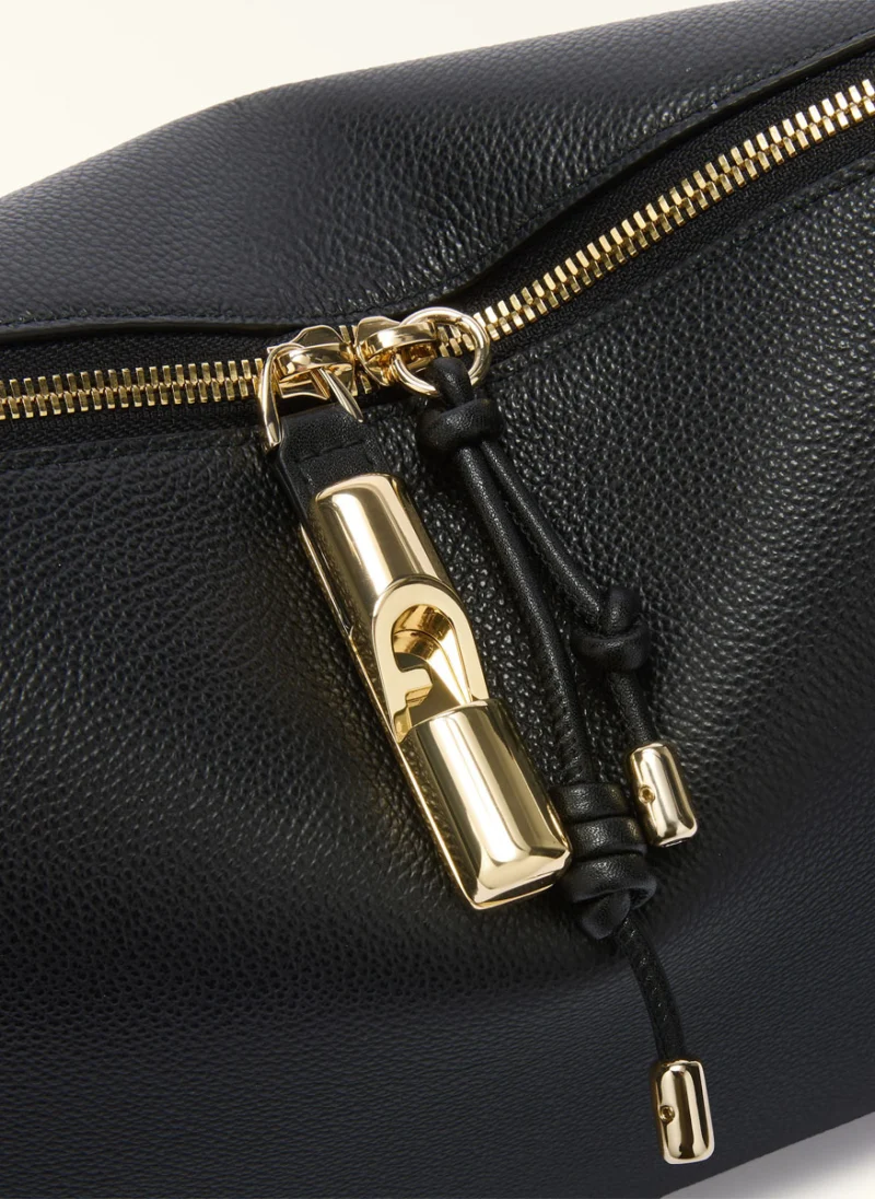 Кожена чанта Furla Debby Nero — снимка 2