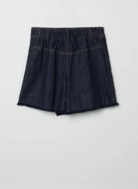Пола-панталон от деним Brunello Cucinelli Kids