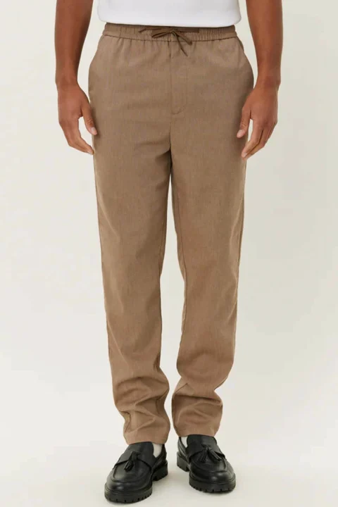 Панталон Como Tapered Slub Drawstring LDM501107 855855-walnut — снимка 2
