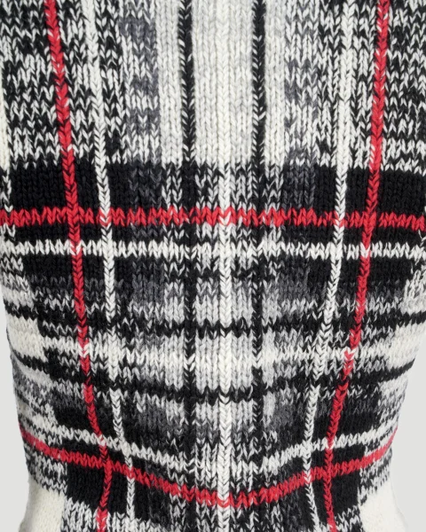 Hand Knitted Tartan Top Sweater — снимка 2