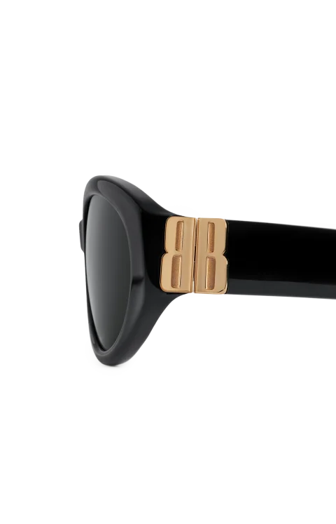 Cosmo Round AF Sunglasses in Black and Gold — снимка 3
