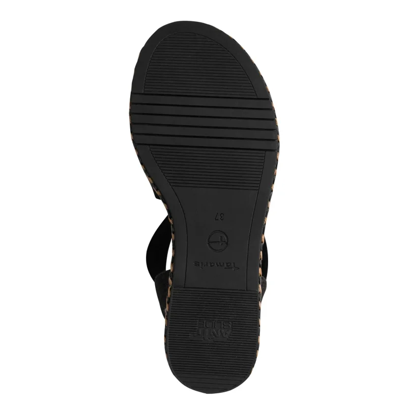 Дамски Равни Сандали TAMARIS – 1-28110-44-0A1 BLACK — снимка 6