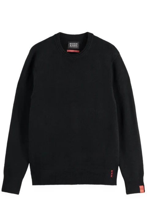 Плетено Soft Knit Regular Fit Crew Neck 181342 021 meteorite