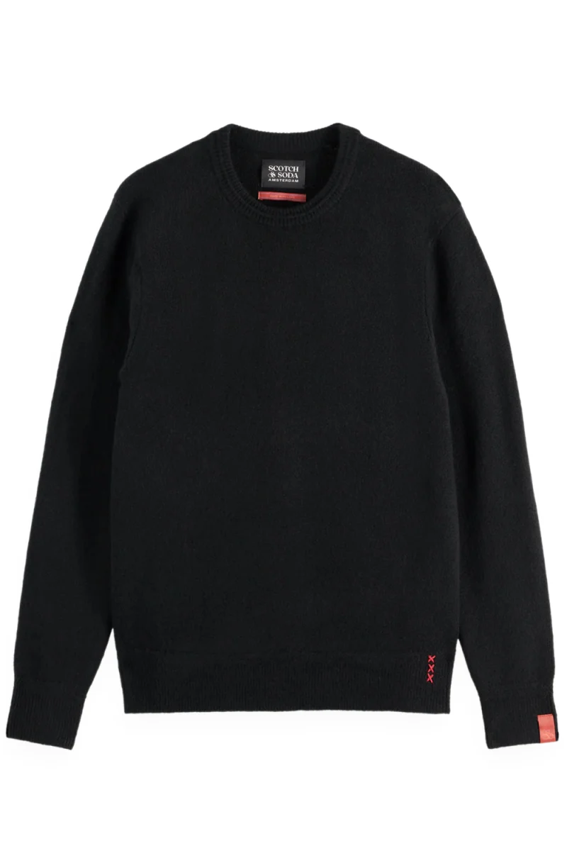 Плетено Soft Knit Regular Fit Crew Neck 181342 021 meteorite
