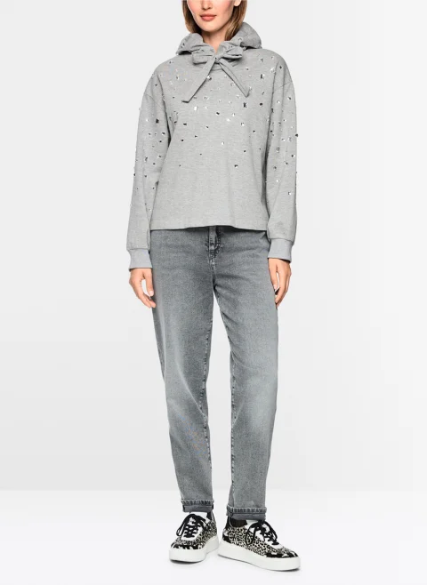 Суитшърт с декоративни камъни Marc Cain Sports — снимка 2