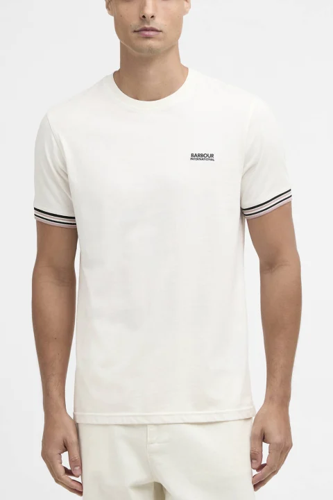 T-Shirt Burnwood Tipped Cuff MTS1603 wh32 whisper white — снимка 2