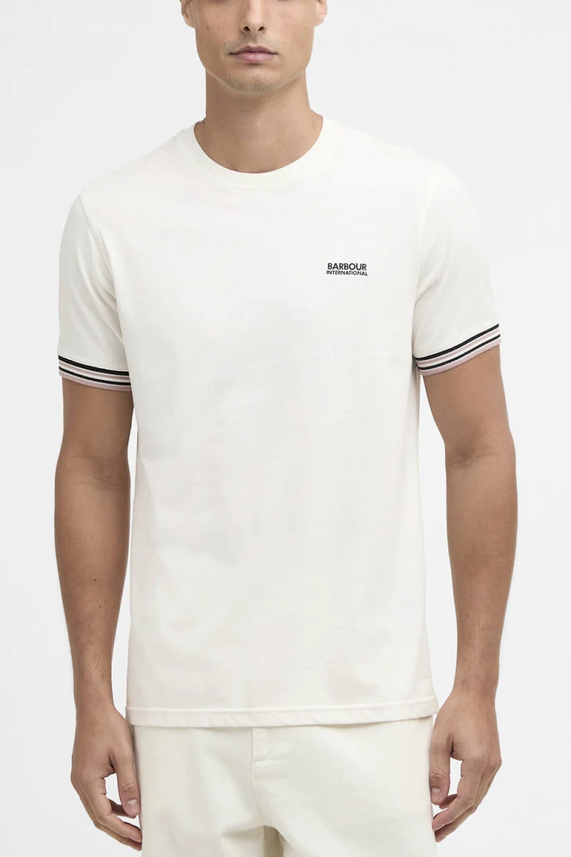 T-Shirt Burnwood Tipped Cuff MTS1603 wh32 whisper white — снимка 2