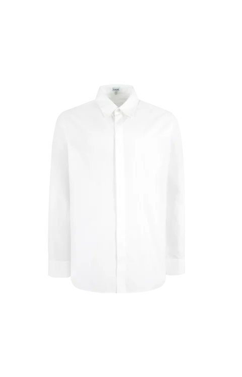 Lightweight Cotton Poplin Shirt in White