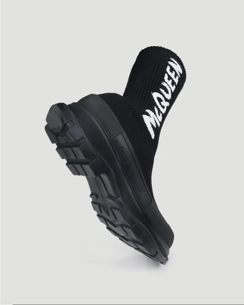 Graffiti Logo-Print Sock-Boots — снимка 2
