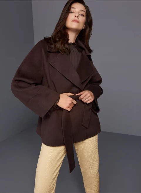 Късо палто от вълна Marc Cain Collections — снимка 7