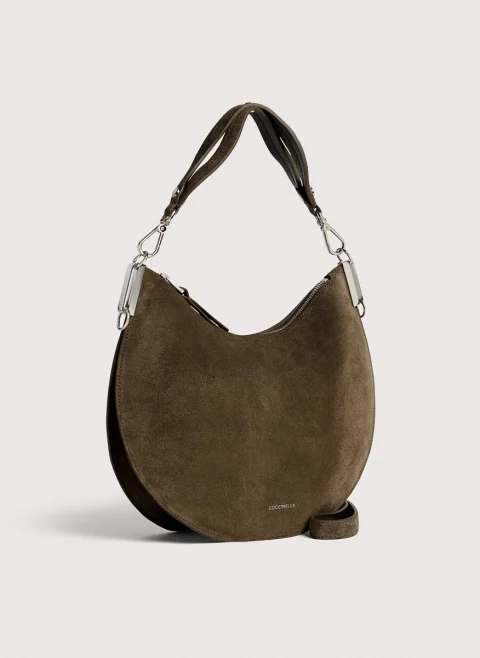 Велурена чанта Coccinelle Sunup Medium — снимка 7