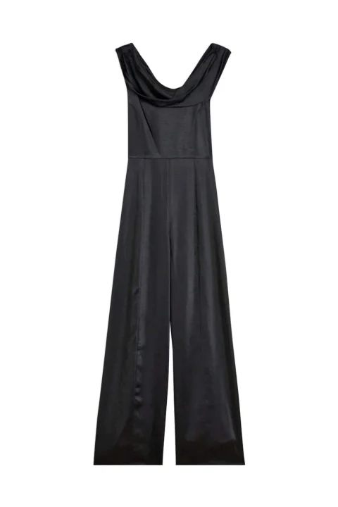 Гащеризон Dolynn Draped Neck Wide Leg Jumpsuit 271266 black
