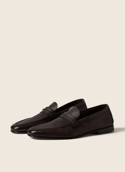 Кожени мокасини Zegna — снимка 2