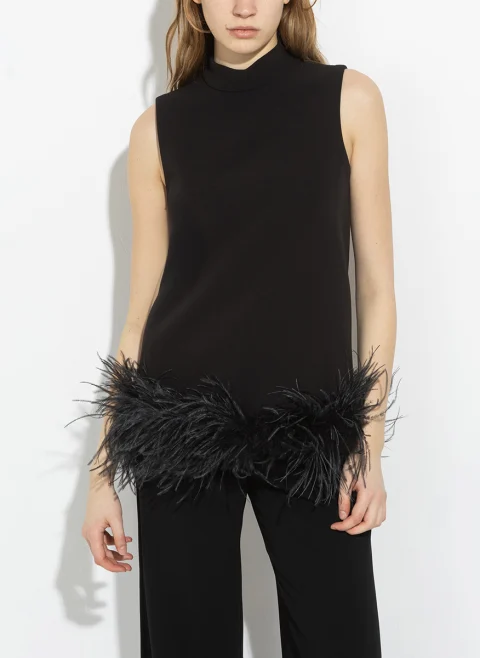 Топ с пера Max Mara Studio Msevello — снимка 2