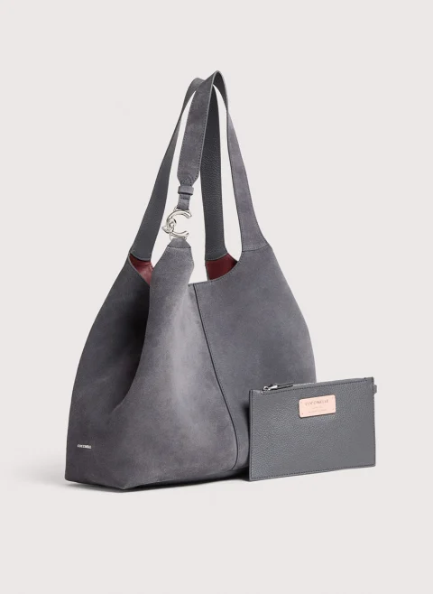 Велурена чанта Coccinelle C-Easy Large — снимка 2