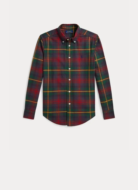 Риза с кариран принт Ralph Lauren Kids 6-14 — снимка 4