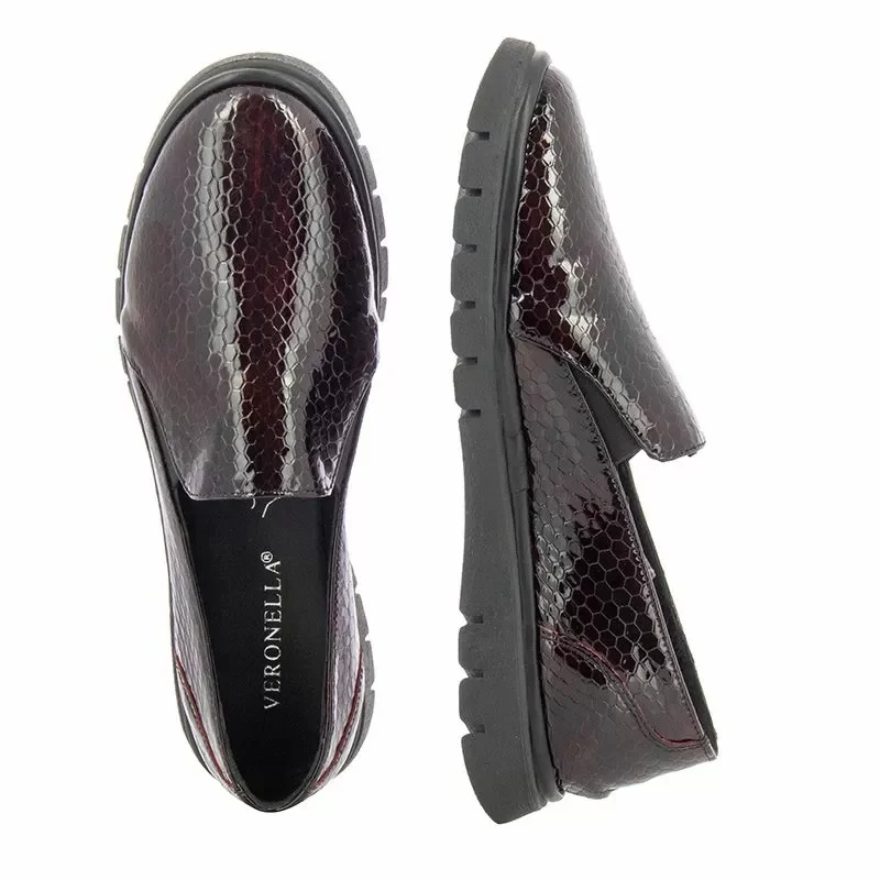Дамски Ежедневни VERONELLA – 19176 FLEXX BORDO SNAKE — снимка 4