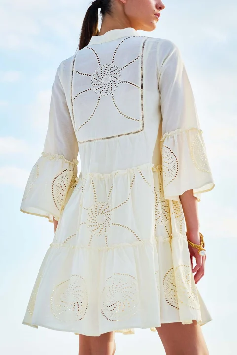 Рокля M-8452 off white — снимка 2