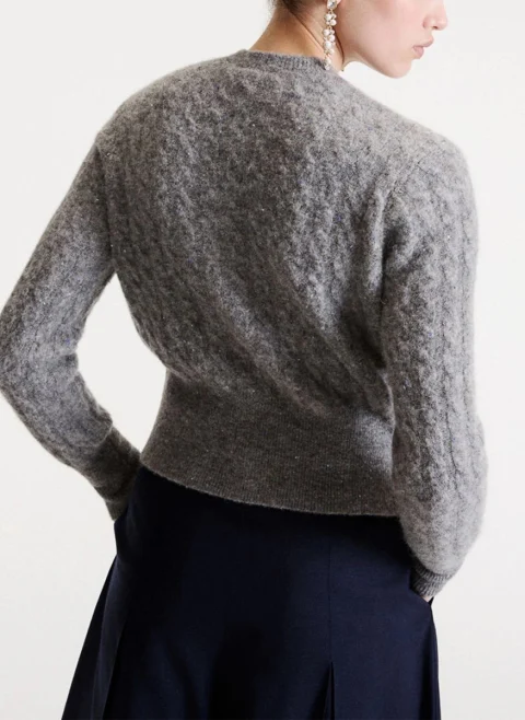 Жилетка с алпака 'Cable knit' Marella Mllcerta — снимка 3