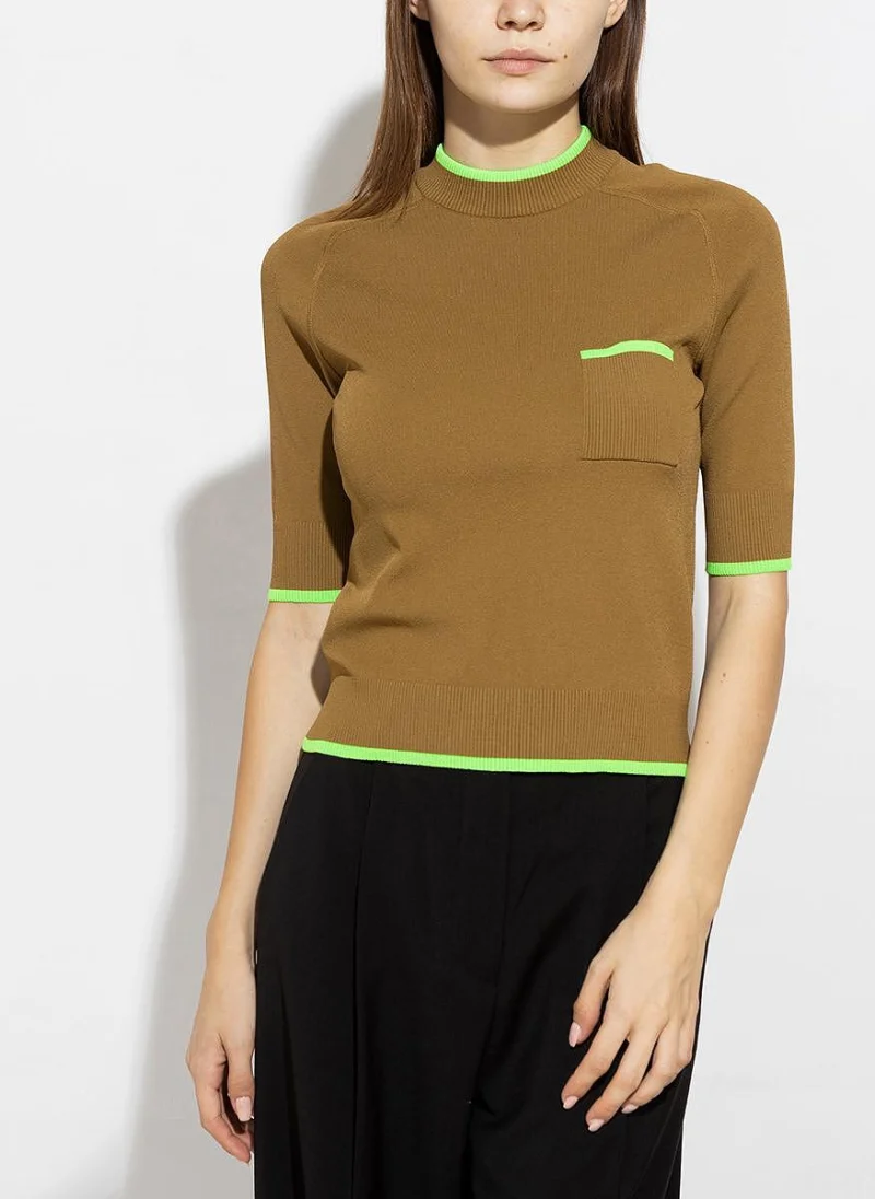 Пуловер с контрастни детайли Sportmax Quito — снимка 3