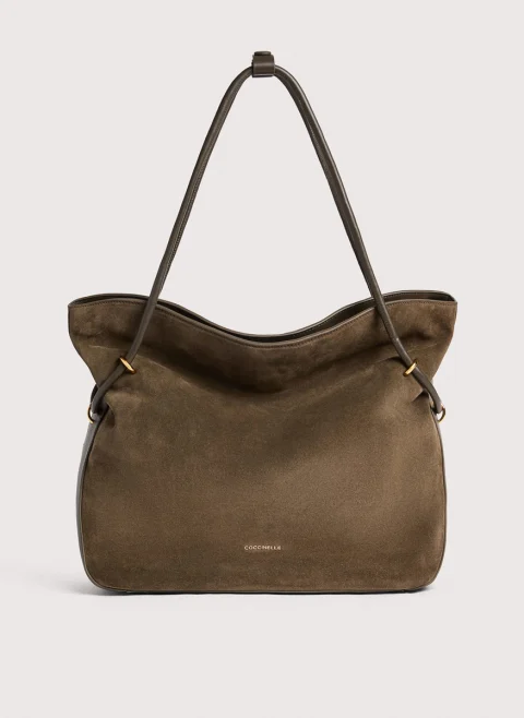 Велурена чанта Coccinelle Lizzie Medium, — снимка 6