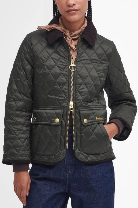 Яке Fitted Beadnell Quilted LQU1765 sg71 sage/ancient — снимка 2