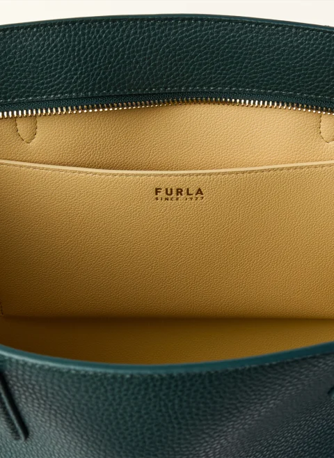 Кожена чанта Furla Ava Dark Forest Morning — снимка 3