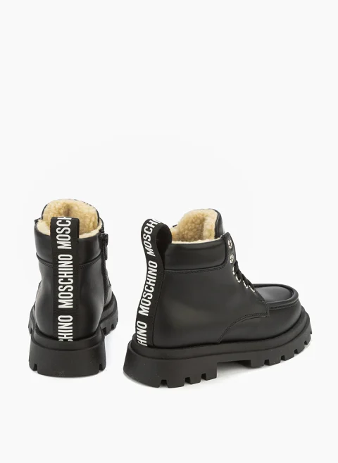 Кожени боти Moschino Kids — снимка 3