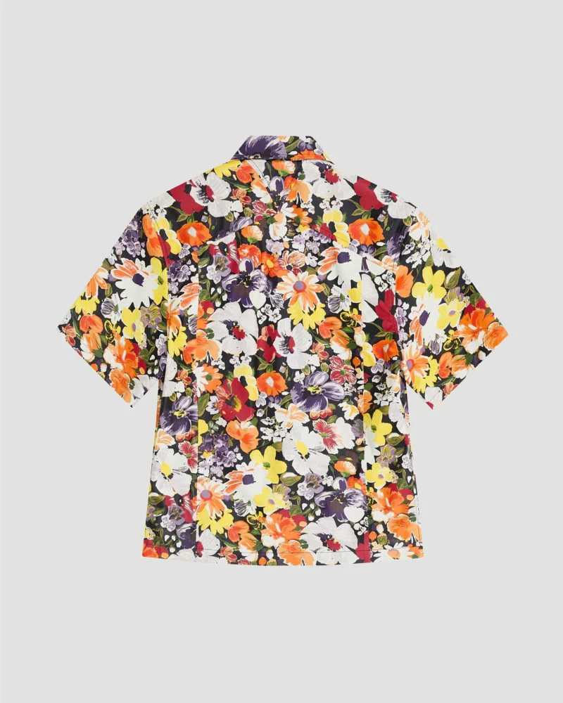 Floral Printed Leather Shirt — снимка 2