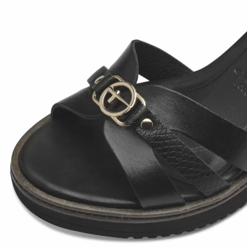 Дамски Сандали На Платформа TAMARIS – 1-28010-42-001 BLACK — снимка 4