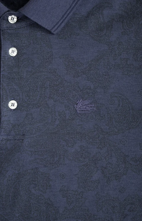 Cotton Polo Shirt with Arnica Motif — снимка 2