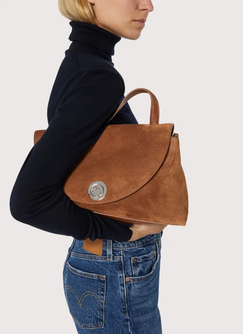 Велурена чанта Coccinelle Nikla Medium — снимка 6