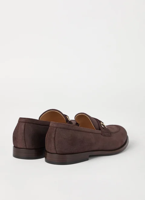Велурени мокасини 'Penny' Brunello Cucinelli, — снимка 8