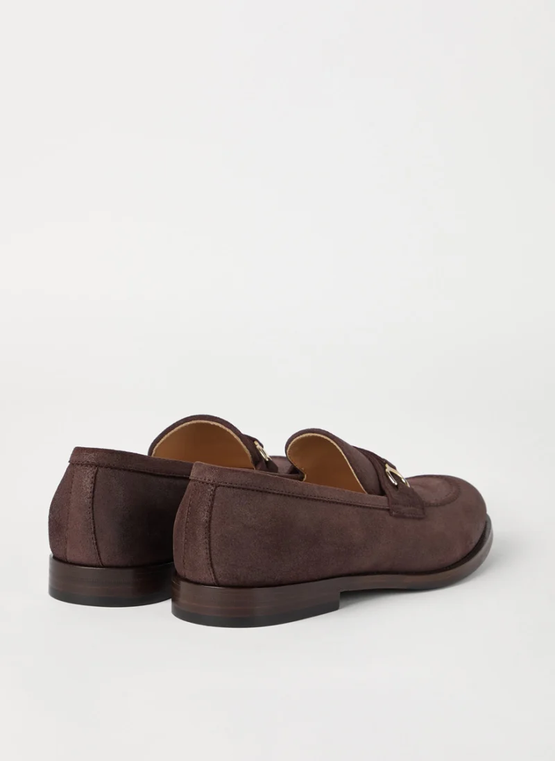 Велурени мокасини 'Penny' Brunello Cucinelli, — снимка 8